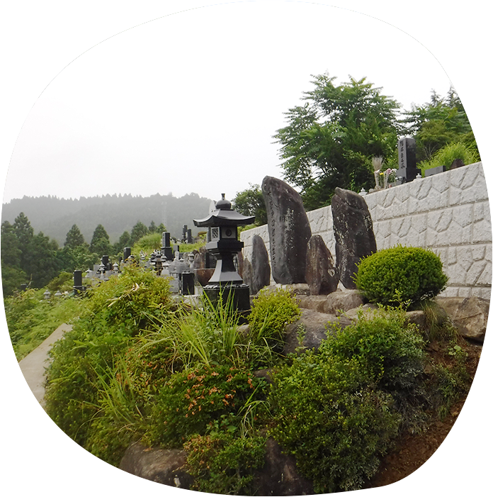 コンクリートブロック・墓地